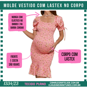 Molde Vestido Corpinho de Lastex 1334/23