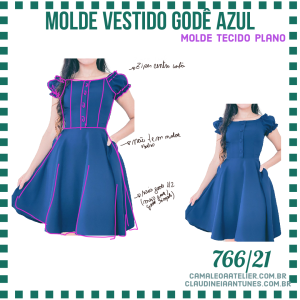 Molde Vestido Gode Azul 766/21
