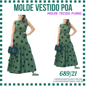 Molde Vestido Longo Poa 689/21