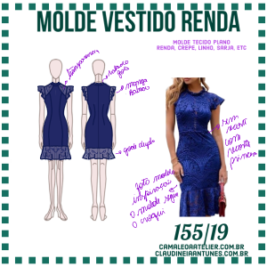 Molde Vestido Renda 155/19