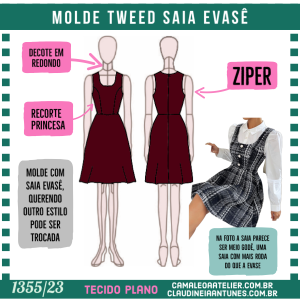 Molde Vestido Tweed 1355/23