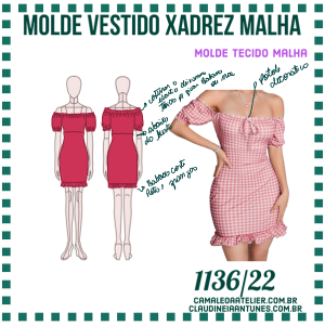Molde Vestido Xadrez Malha 1136/22