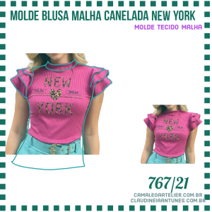 Molde Blusa Malha Canelada New York 767/21