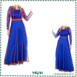 Molde Vestido Longo Azul 486/20