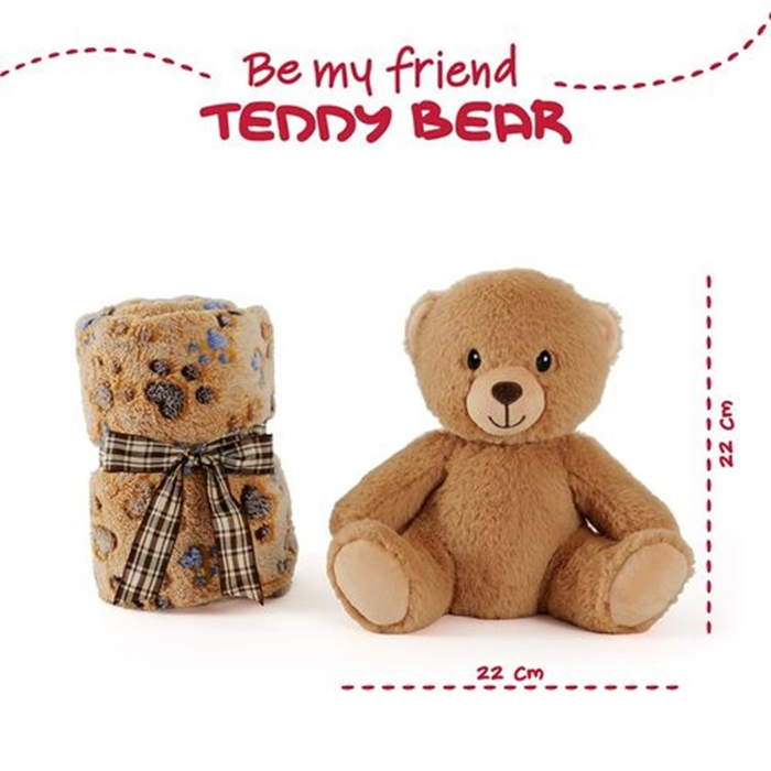 Perletti – Conjunto Peluche+Manta – Urso Teddy - Image 4