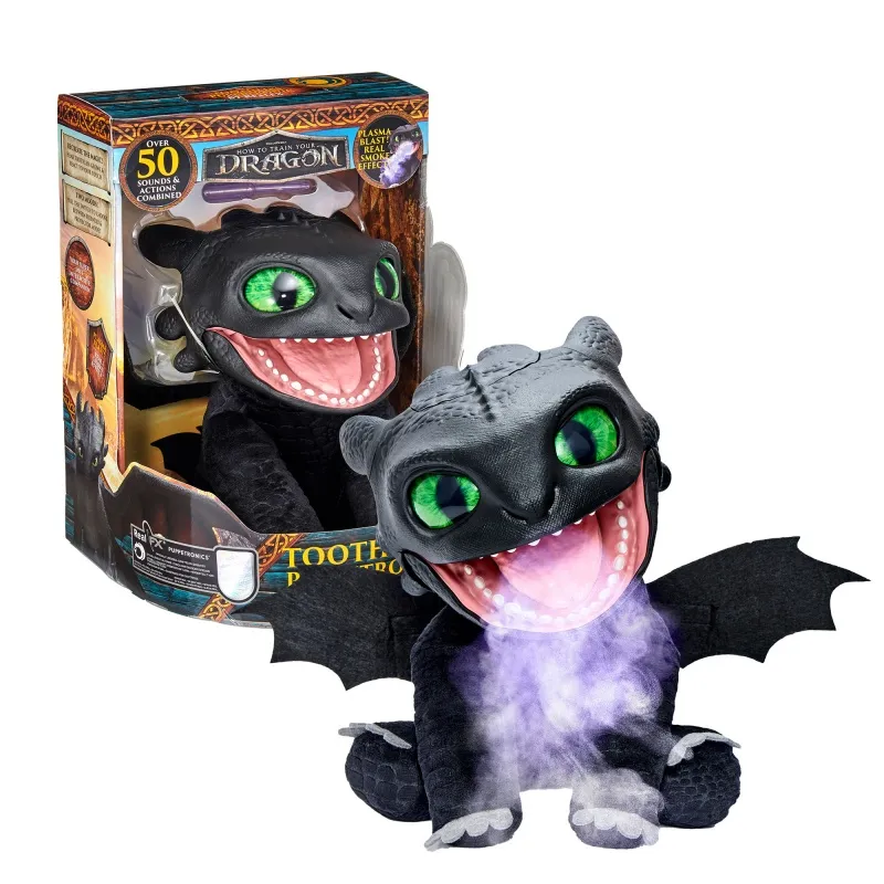 Como Treinar o Teu Dragão – Peluche Interativo – Real FX Toothless