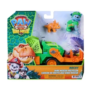 Patrulha Pata – The Dino Movie – Figura Rocky e Veículo