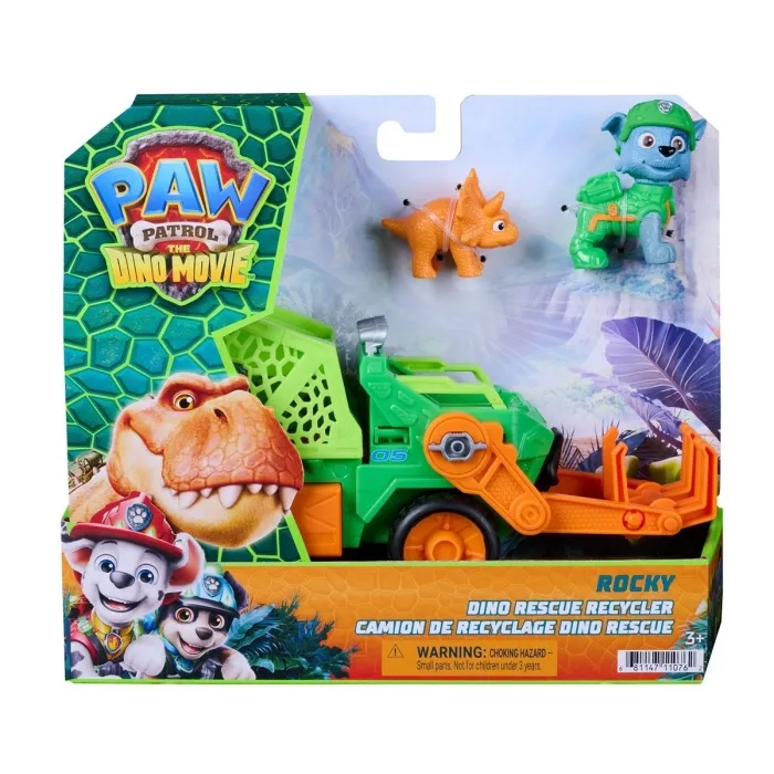 Patrulha Pata – The Dino Movie – Figura Rocky e Veículo