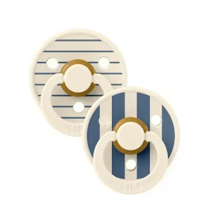 Bibs – 2 Chupetas Studio Colour – Ivory Steel Blue Mix +0m