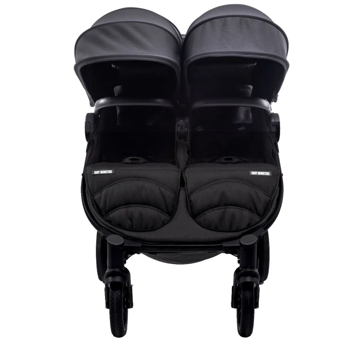 Baby Monsters – Carrinho Gémeos Easy Twin 4+Alcofas+Ovinhos Cabriofix+Adaptadores – Black - Image 4