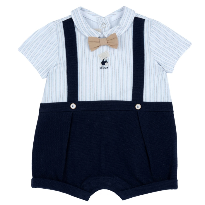 Chicco – Macacão – Azul Riscas