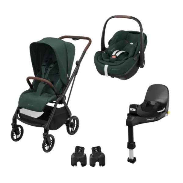 Maxi-Cosi – Conjunto Leona 2+Pebble 360 Pro 2+Familyfix 360 Pro – Twillic Green - Image 2