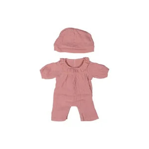 Miniland – Conjunto Roupa Boneca 38cm – Gorro Rosa