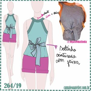 Molde Blusa Acinturada com Faixa 264/19