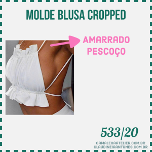 Molde Blusa Cropped Frente Unica 533/20