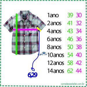 Molde Camisa Masculina Infantil 404/20