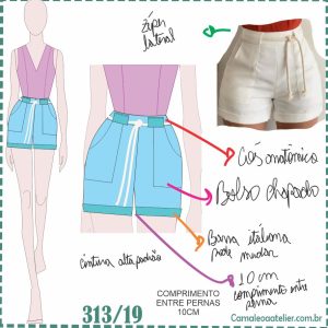 Molde Short Bolso Chapado 313/19