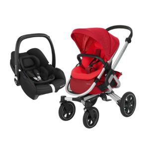 Maxi-Cosi – Duo Bébé Confort Nova 4 Rodas Vivid Red + Cabriofix I-Size Essential Black