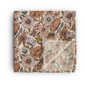 Mushie – Musselina Algodão Orgânico – Retro Flowers