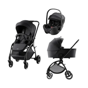 Britax Römer – Trio Carrinho Rio+Alcofa+Baby-Safe Pro – Style Carbon Black