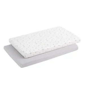 Cambrass – Conjunto 2 Lençóis Ajustáveis 60×120 – Ardi Cinza