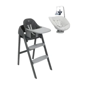 Chicco – Cadeira Refeição – Crescendo Up+Conjunto Recém Nascido – Etna Black