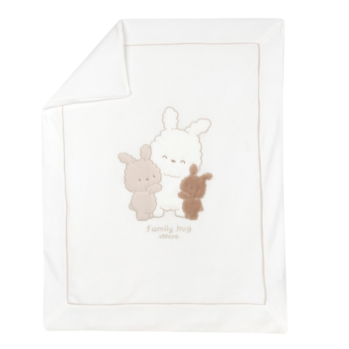 Chicco – Manta Veludo – Coelhinhos Branco