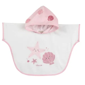 Chicco – Poncho – Conchas Rosa/Branco