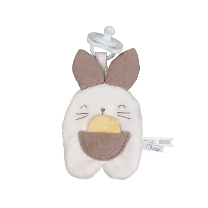 Chicco – Doudou Porta Chupetas – Coelhinho