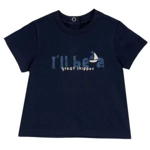 Chicco – T-Shirt – Barquinho Azul Escuro