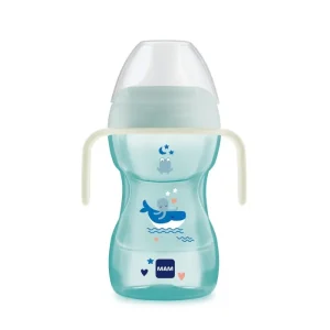 MAM – Copo Aprendizagem – Fun To Drink Day&Night 270ml – Baleia Azul +8m