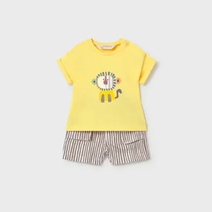 Mayoral – T-Shirt+Calções – Macaco Riscas