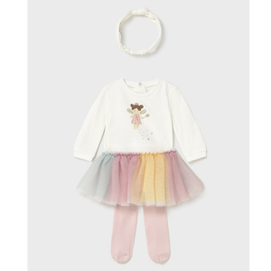 Mayoral – Conjunto Body+Tutu+Fita Cabelo – Fada Colorida