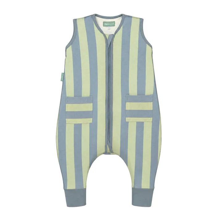 Molis&Co – Saco Dormir C/Pernas – Green & Blue Stripes TOG 0.5 - Image 2