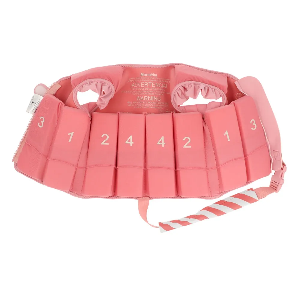 Monnëka – Colete Flutuante Aprendizagem – Stripes Bloom & Blush - Image 5