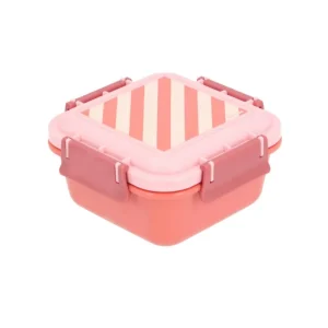 Monnëka – Caixa Lancheira 780ml – Stripes Bloom & Blush