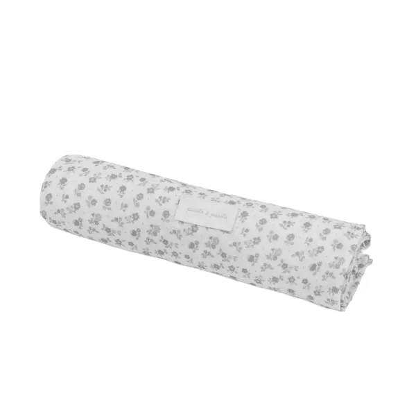 Pasito A Pasito – Musselina – Little Bloom Flowers Grey