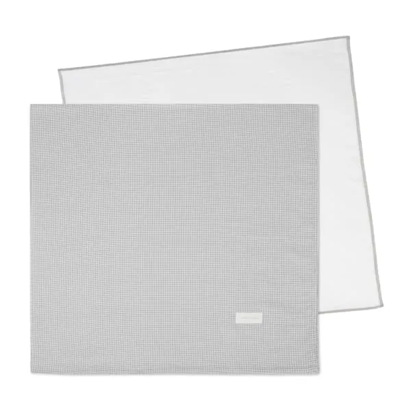 Pasito A Pasito – Conjunto 2 Musselinas – Little Bloom Vichy Grey