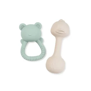 Saro – Conjunto 2 Mordedores – Tiny Treasures Azul/Branco