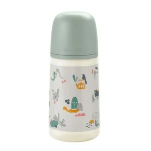 Suavinex – Biberão Tetina Fisiológica SX Pro – Fluxo Médio 270ml +3m – A Walk In The Park Verde