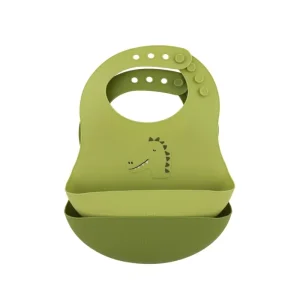 Trixie – Conjunto 2 Babetes Silicone – Mr. Dino