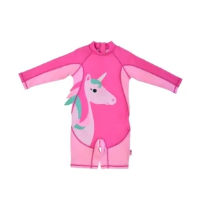Zoocchini – Fato Banho C/ Mangas – Unicórnio Rosa